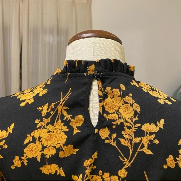 SHEIN | Frill Neck Floral Top - Picture 8 of 10